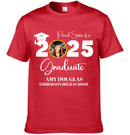 Custom Graduation Photo T-shirt, Proud Mom Of A Graduate - Joliny