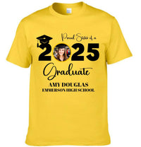 Custom Graduation Photo T-shirt, Proud Mom Of A Graduate - Joliny