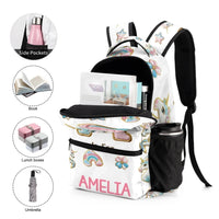 Beautiful Unicorn Alphabet - Personalized Name Backpack - Joliny