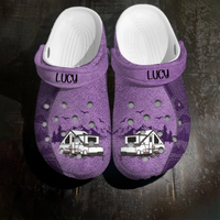 Camping in Mountains - Personalized Name Comfortable Slipper Shoes - Joliny