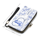 Dog Lover Gift Custom Toile De Jouy French Style - Personalized Long Wallet - Joliny
