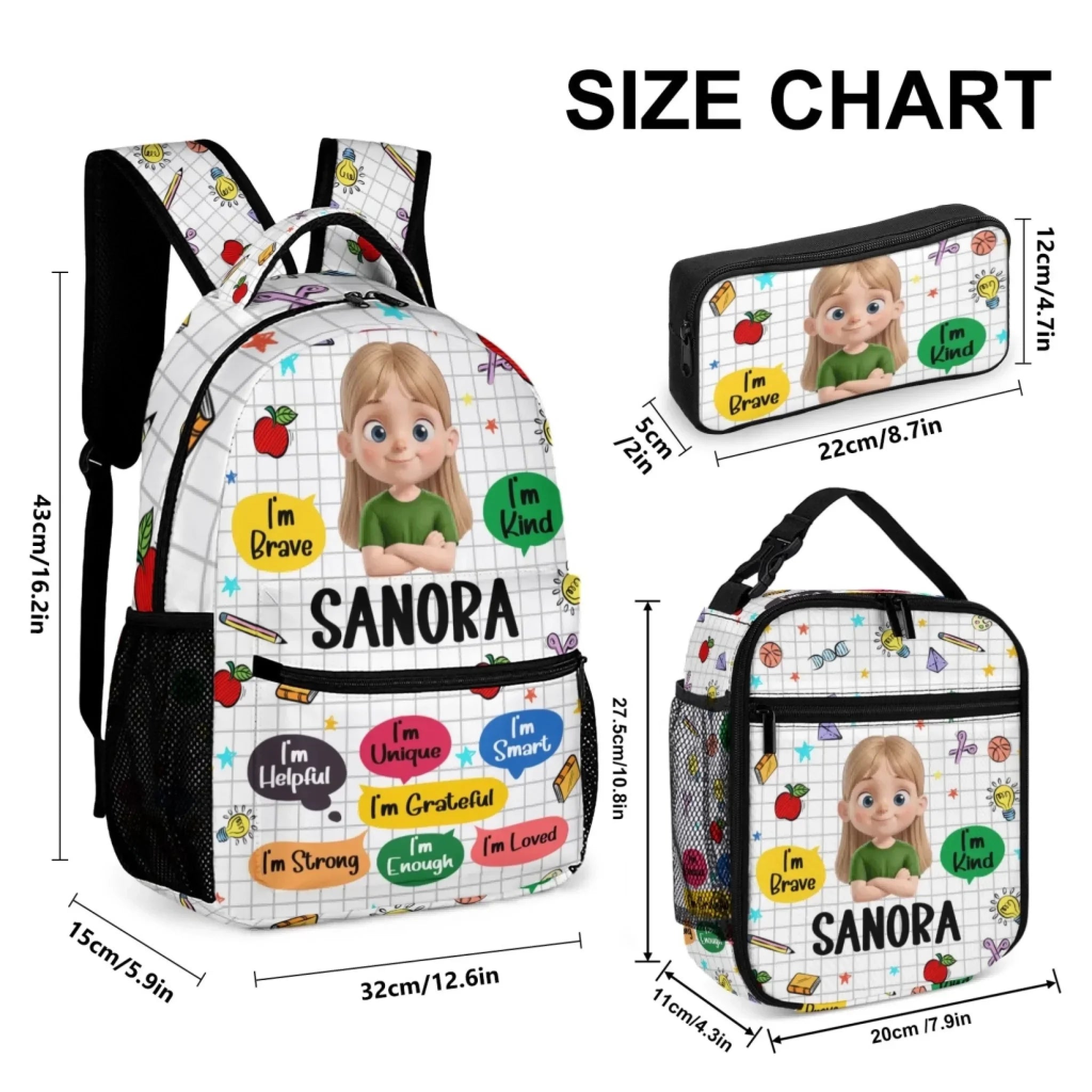 I'm Kind I'm Brave - Personalized Backpack - Joliny