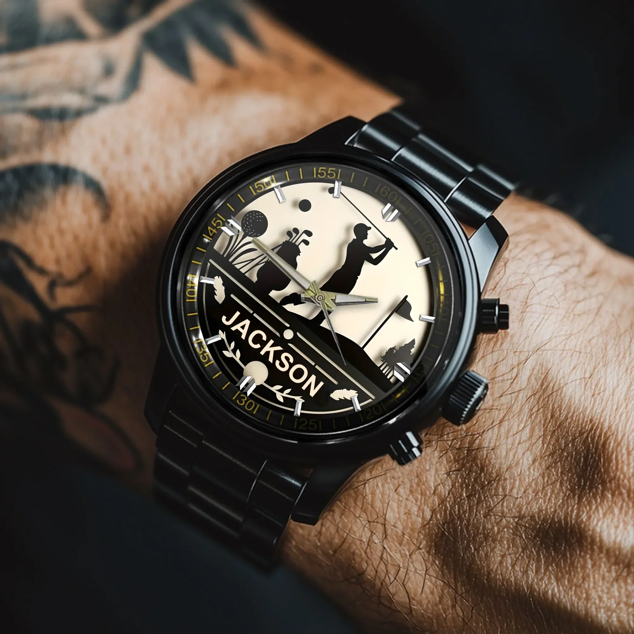 Golfer Themed Watch - Personalized Name
