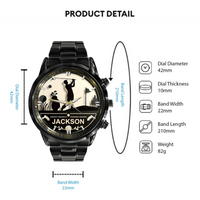 Golfer Themed Watch - Personalized Name - Joliny