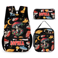 Beautiful Mushroom Name Customized Backpack - School Season Gift for Kids - Joliny