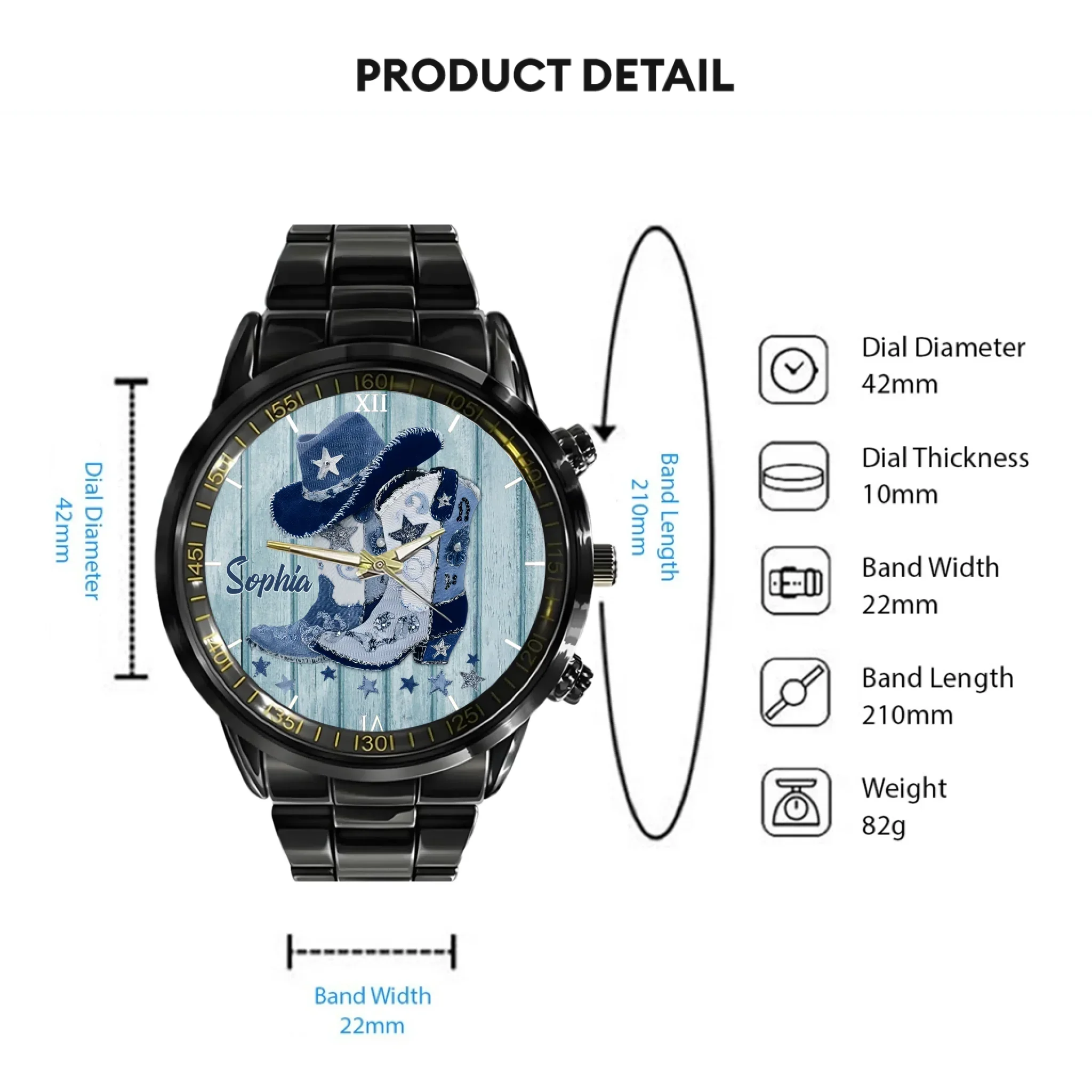 Cow Boots - Personalized Cow Watch - Joliny