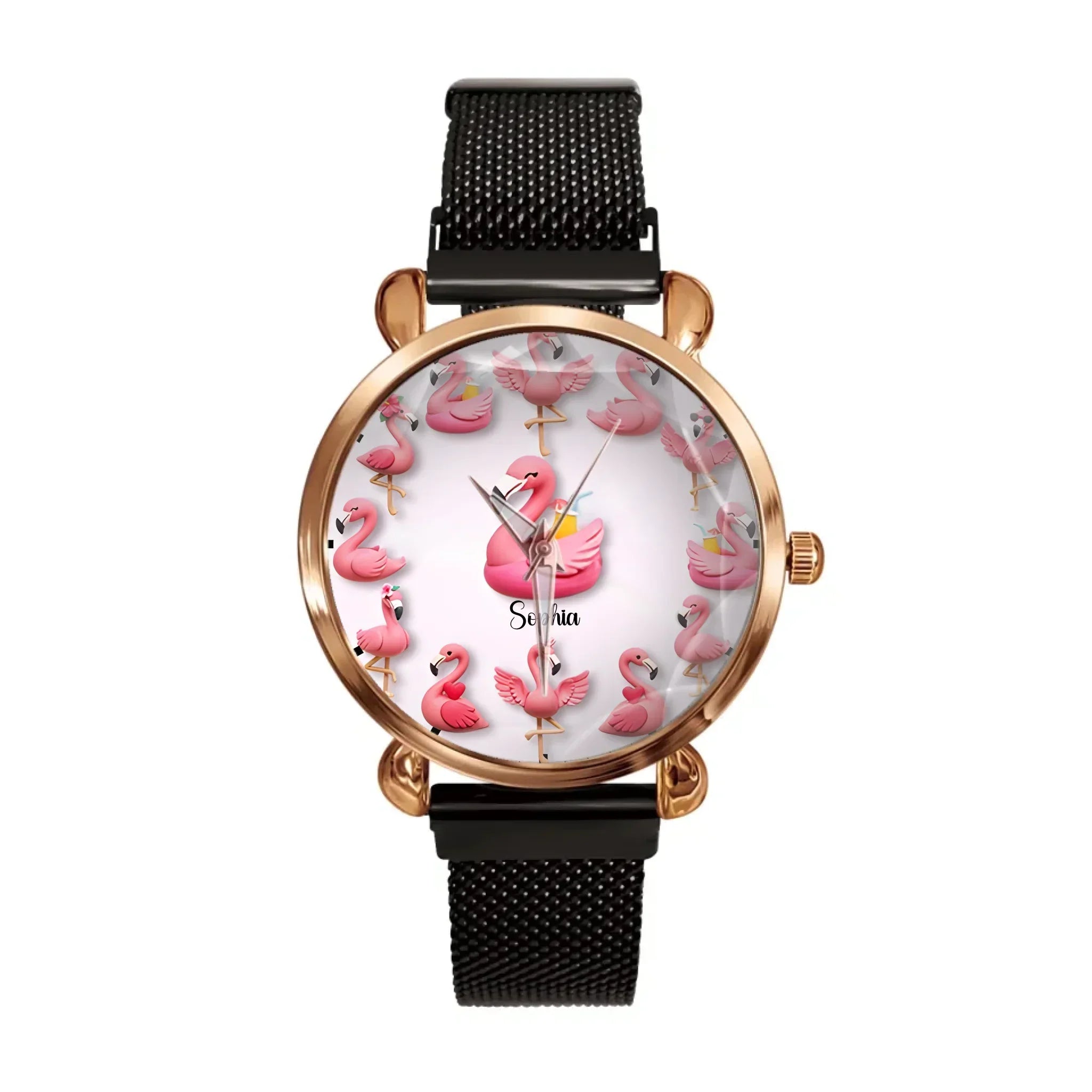 Love Flamingos - Personalized Flamingo Watch - Joliny