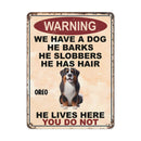 We Have Dogs They Bark Painting - Personalized Metal Sign - Joliny
