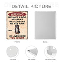 We Have Dogs They Bark Painting - Personalized Metal Sign - Joliny