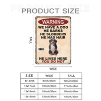We Have Dogs They Bark Painting - Personalized Metal Sign - Joliny