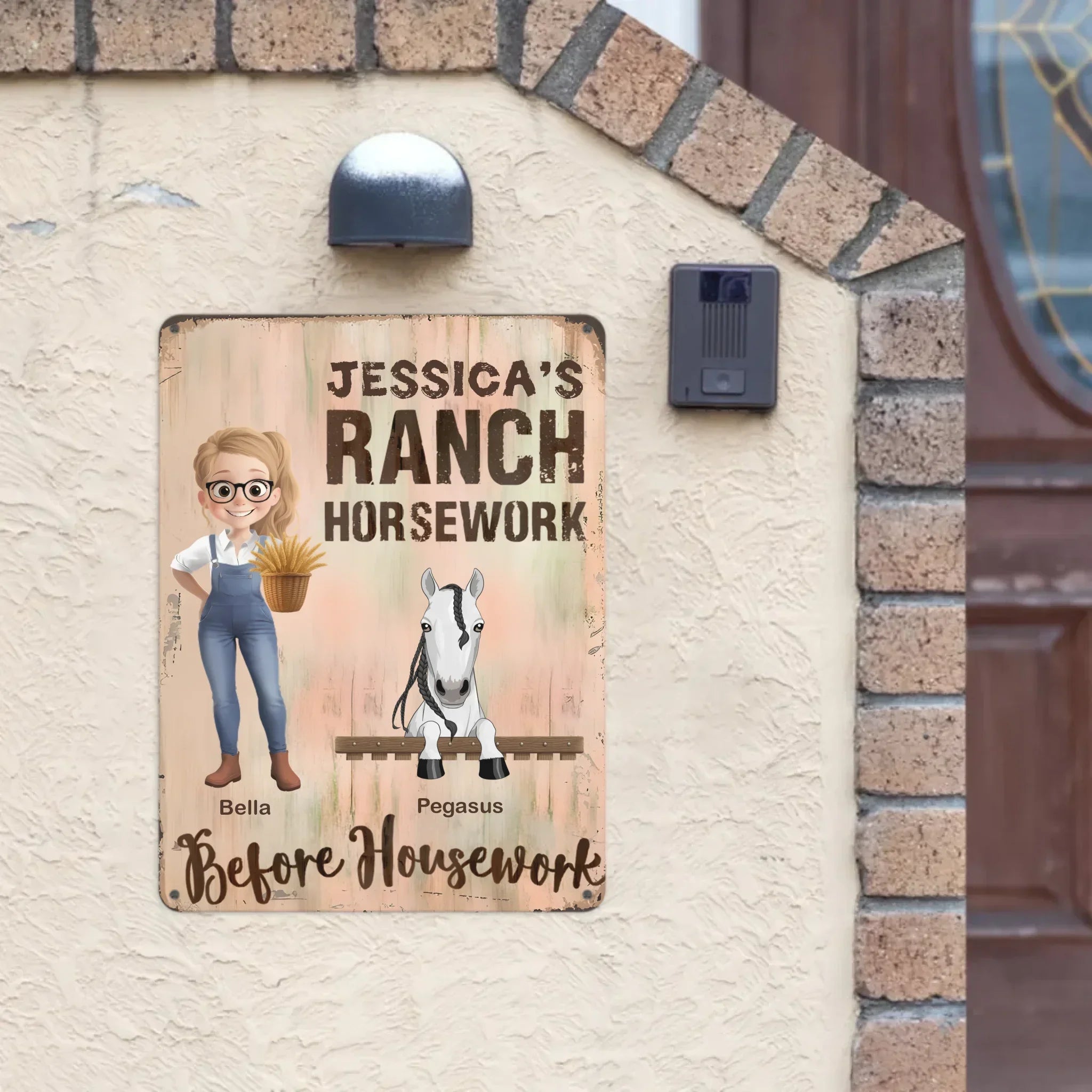 Forget The She Shed I Need A B!tch Barn Horse Ranch Painting - Personalized Metal Sign
