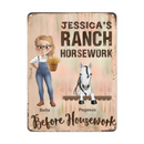 Forget The She Shed I Need A B!tch Barn Horse Ranch Painting - Personalized Metal Sign - Joliny