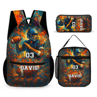 Doodle Game Style Customized Backpack - Includes Basketball, Soccer, Baseball, Rugby And All Kinds Of Ball Games - A Great Gift For Kids During The School Season! - Joliny