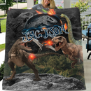 Jurassic Era Personalized Name Customized Blanket - Gifts For Dinosaur Enthusiasts - Joliny