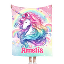 Dreamy Unicorn Blanket - Personalized Blanket - Gift for Girls - Joliny