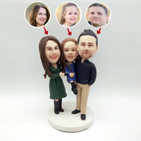 Personalized Photo-Crafted Clay Figurine - A Unique Gift-Customize 3 people - Joliny
