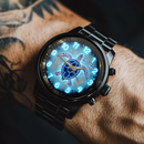 Blue Fluorescent Turtle Custom Watch - Personalized Watch - Joliny