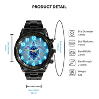 Blue Fluorescent Turtle Custom Watch - Personalized Watch - Joliny