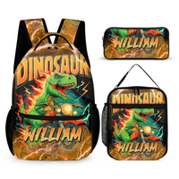 Lightning Dinosaur Riding Motorcycle Custom Backpack - Go-to-school Season Gift - Joliny