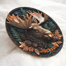Relief-style Forest Deer Custom Door Plate - Personalized Wooden Sign - Joliny
