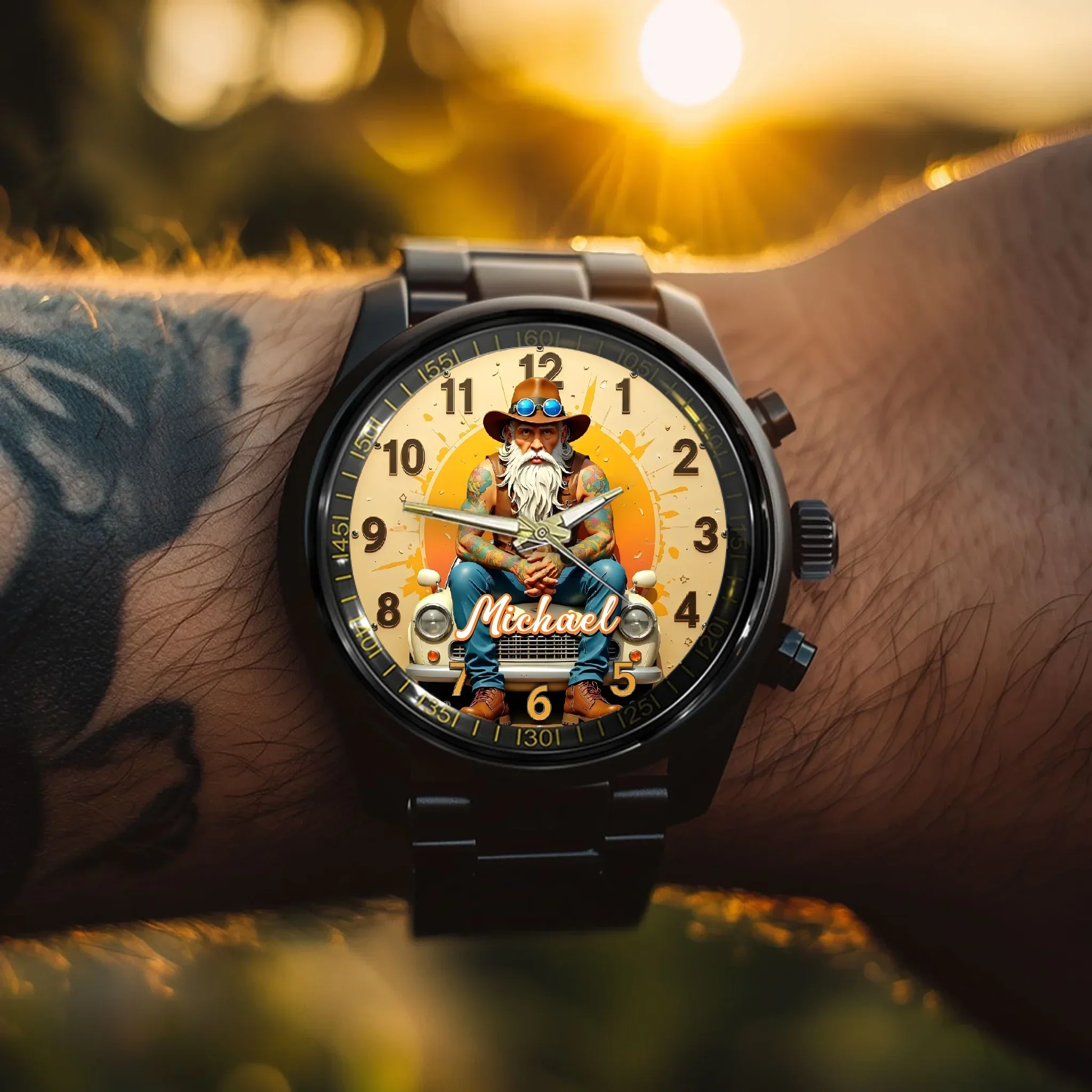 Vintage Antique Car Customized Watch – Personalized Name - Joliny