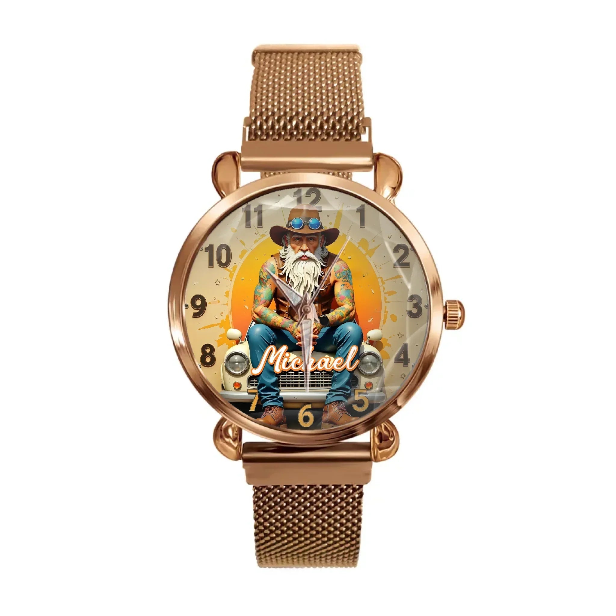 Vintage Antique Car Customized Watch – Personalized Name - Joliny