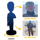 Custom Military Bobblehead With Engraved Text - Army Soldier in Uniform - Joliny