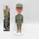 Custom Military Bobblehead With Engraved Text - Army Soldier in Uniform - Joliny