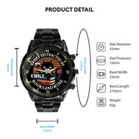 Easily Distracted By Books, Cats, & Wine - Personalized Name Watch - Joliny