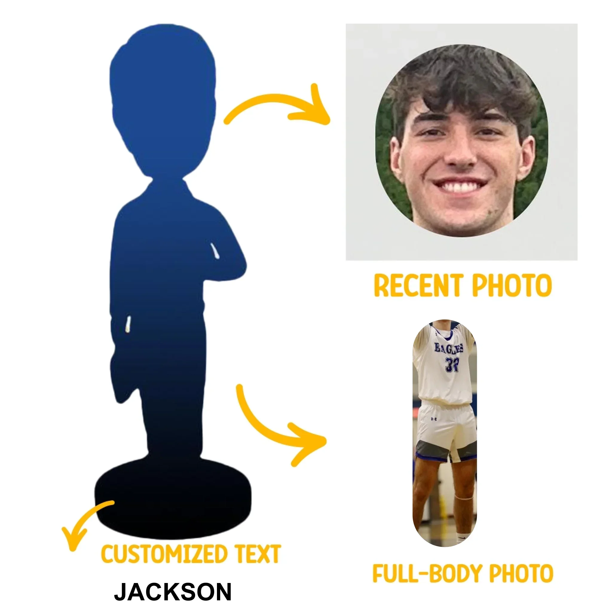 Engraved Customized Basketball Player Figurine - Gift Ideas for Basketball Player Lovers - Joliny