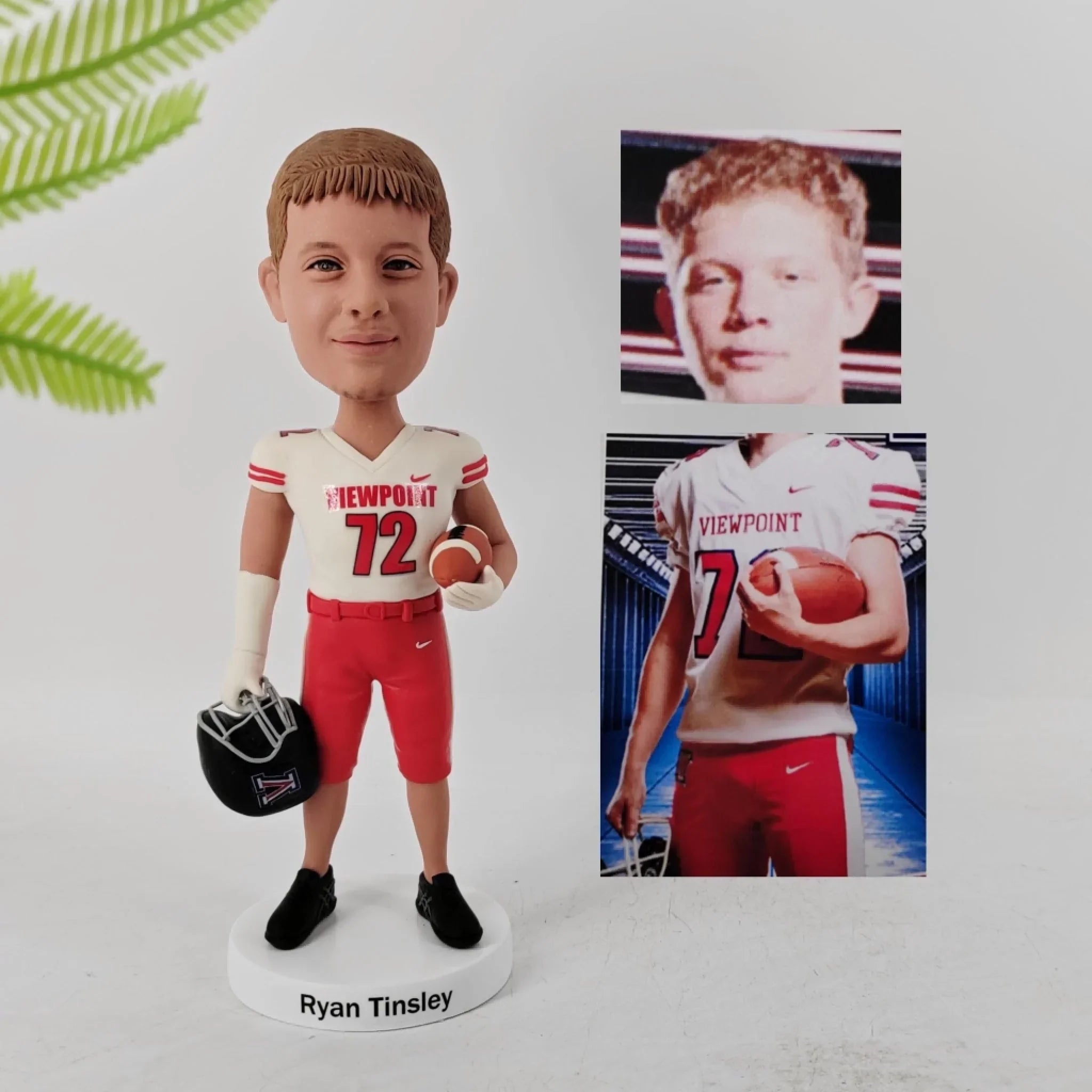 Engraved Customized Football Player Figurine - Gift Ideas for Footballl Player Lovers