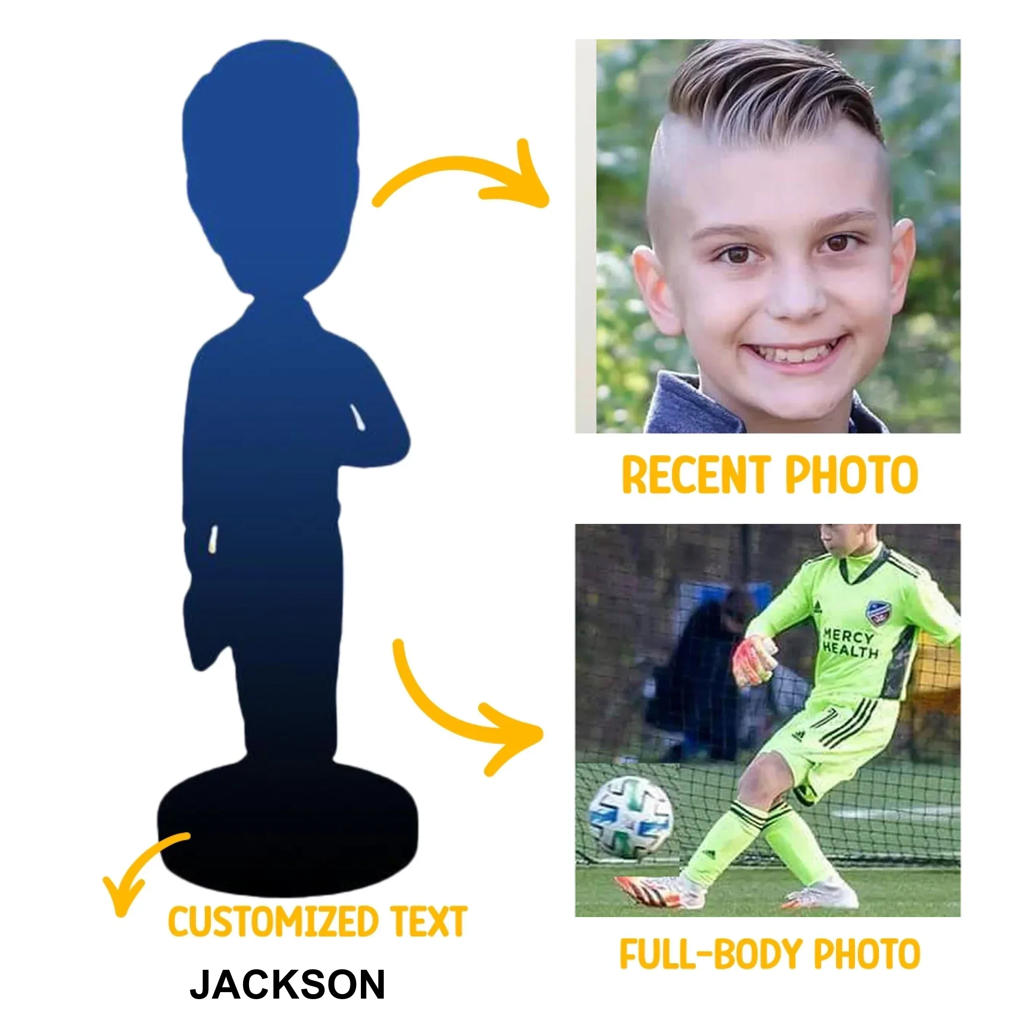 Engraved Customized Soccer Player Figurine - Gift Ideas for Soccer Player Lovers