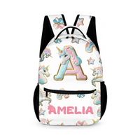 Beautiful Unicorn Alphabet - Personalized Name Backpack - Joliny
