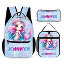 Mermaid Backpack - Personalized School Backpack with Name - Girls Gifts - Joliny