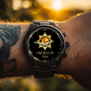 UK Firefighter Logo Custom Watch - Personalized Name - Joliny