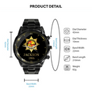 UK Firefighter Logo Custom Watch - Personalized Name - Joliny