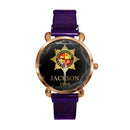 UK Firefighter Logo Custom Watch - Personalized Name - Joliny