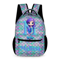 Beautiful Mermaid Letter - Personalized Kid Backpack - Joliny