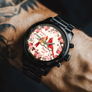 Flowers and Red Bird Customized Watch – Personalized Name - Joliny