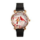 Flowers and Red Bird Customized Watch – Personalized Name - Joliny