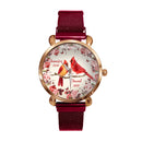 Flowers and Red Bird Customized Watch – Personalized Name - Joliny