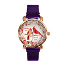Flowers and Red Bird Customized Watch – Personalized Name - Joliny