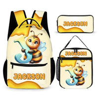 Bee Alphabet Letters Custom Backpack - Personalized Name - Back-to-school Gifts - Joliny