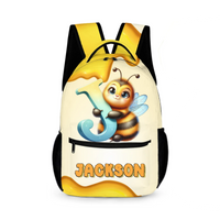 Bee Alphabet Letters Custom Backpack - Personalized Name - Back-to-school Gifts - Joliny