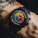 Time Flies When I’m On Top Of You - Personalized Couple Hand Watch - Joliny