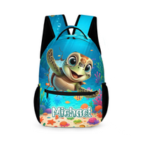 Personalized Name Customized Ocean Turtle Backpack - School Season Gift for Kids - Joliny