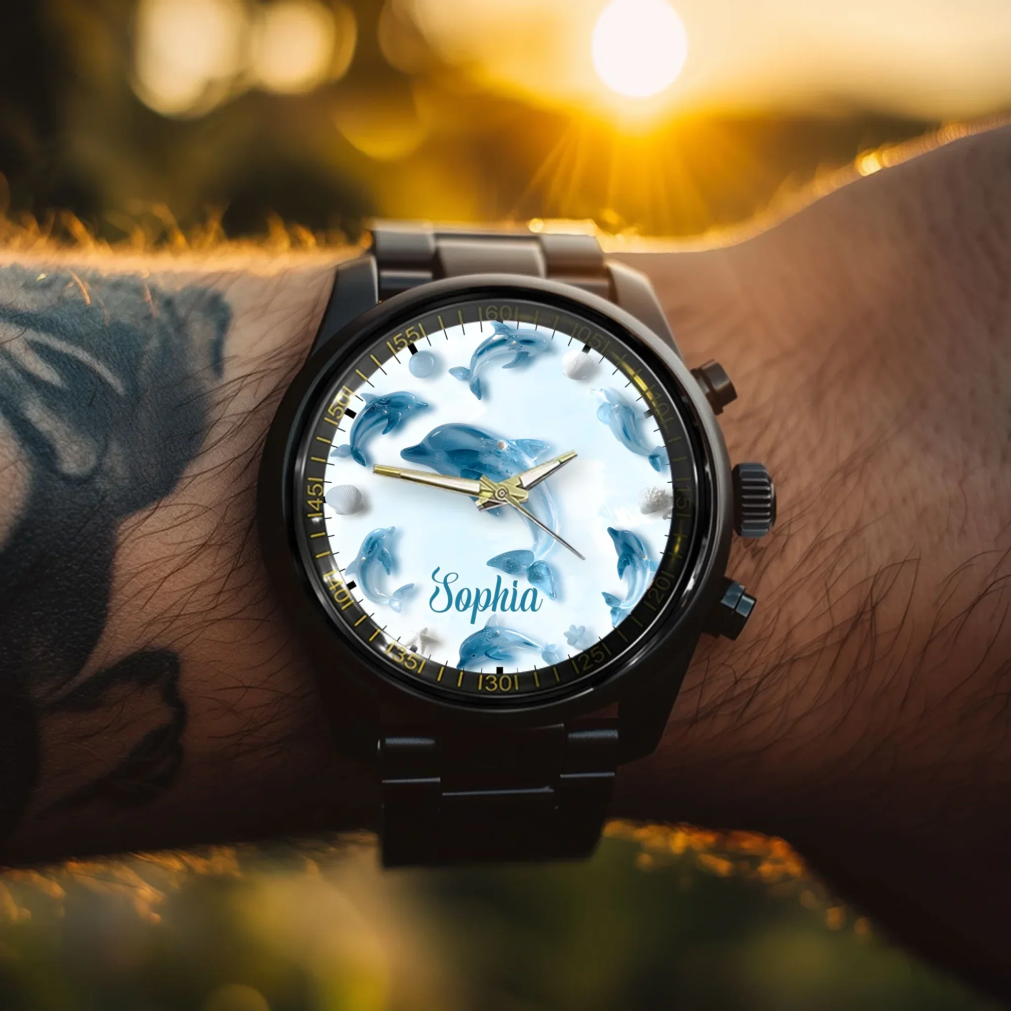 Glassy Animal Themed Custom Watch - Personalized Name - Joliny