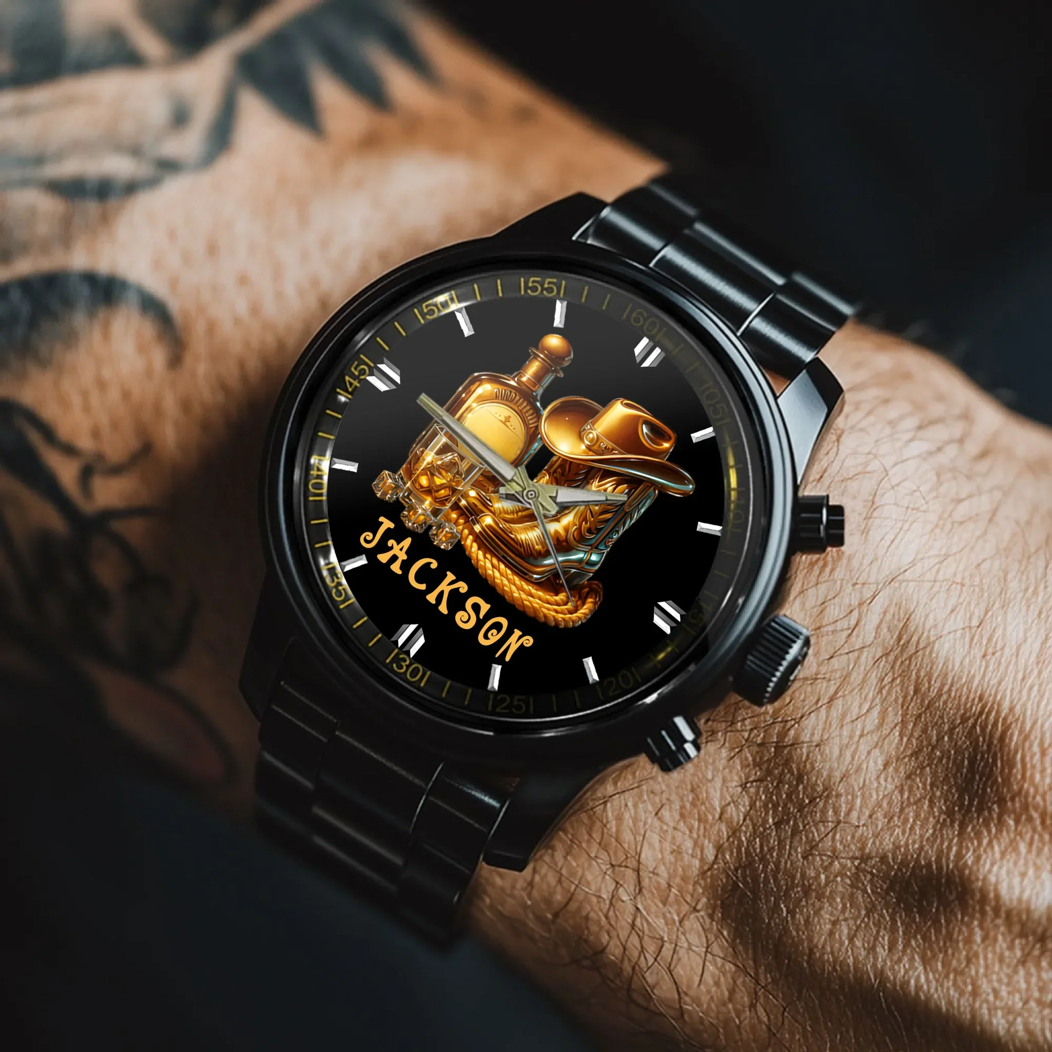 Cowboy Boots Hat | Whisky Watch- Personalized Name