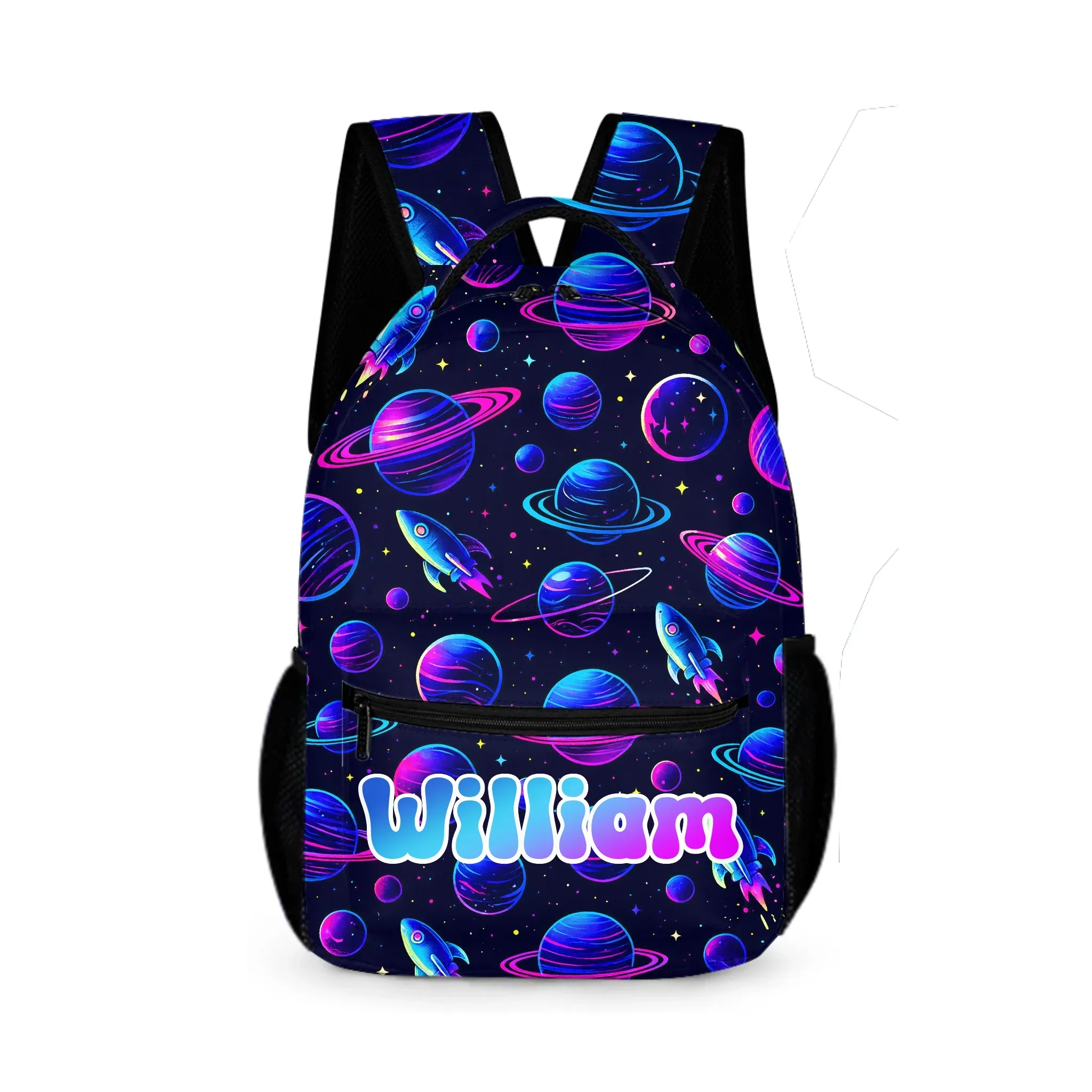 Customized Backpack for Cosmic Planets - Personalized Name - School Season Gift