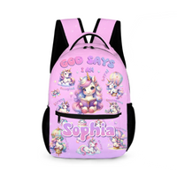 Custom Backpack with Childlike Style - Personalized Name - Start The School Season - Joliny